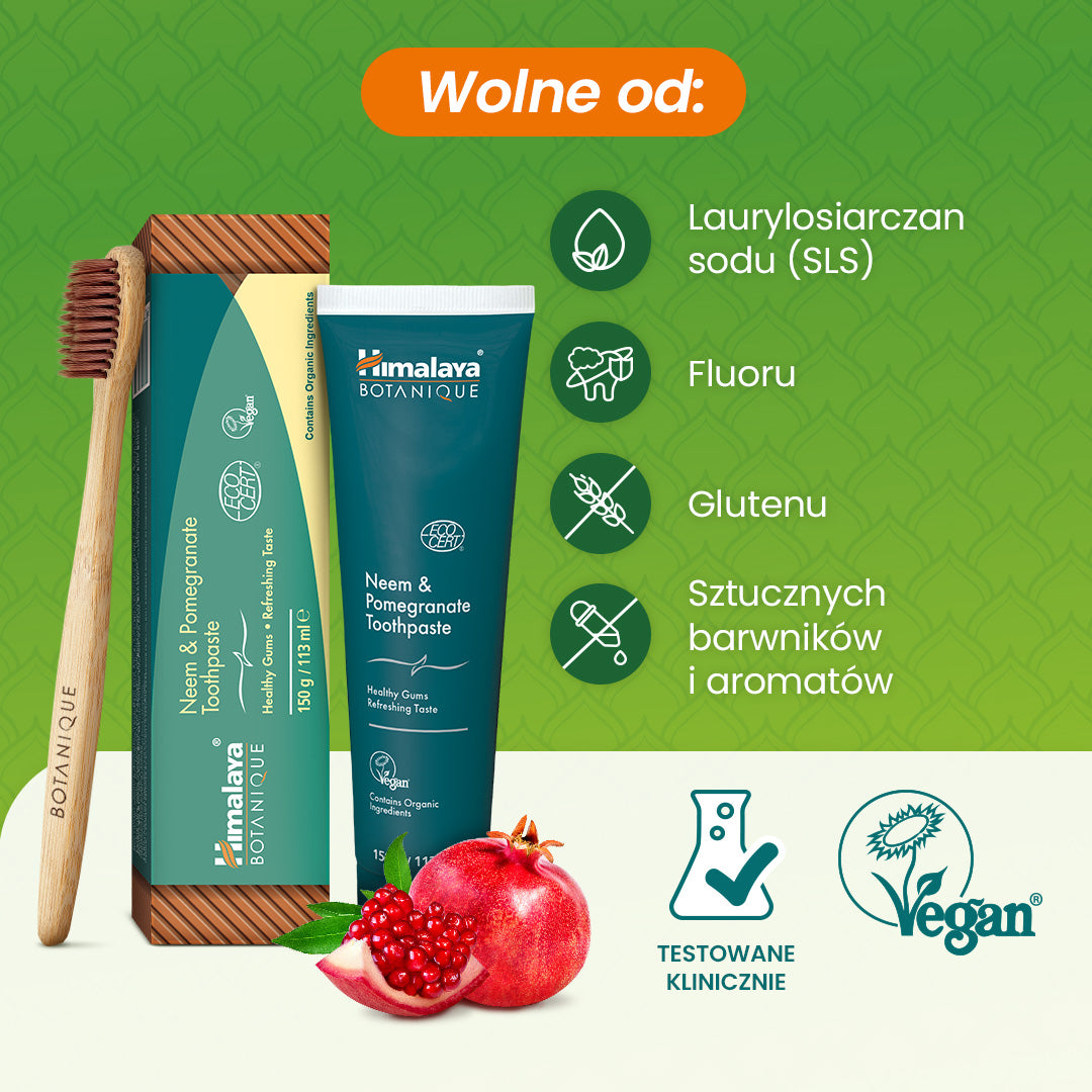 Himalaya Botanique Pasta do zębów Neem i Granat - 150 g
