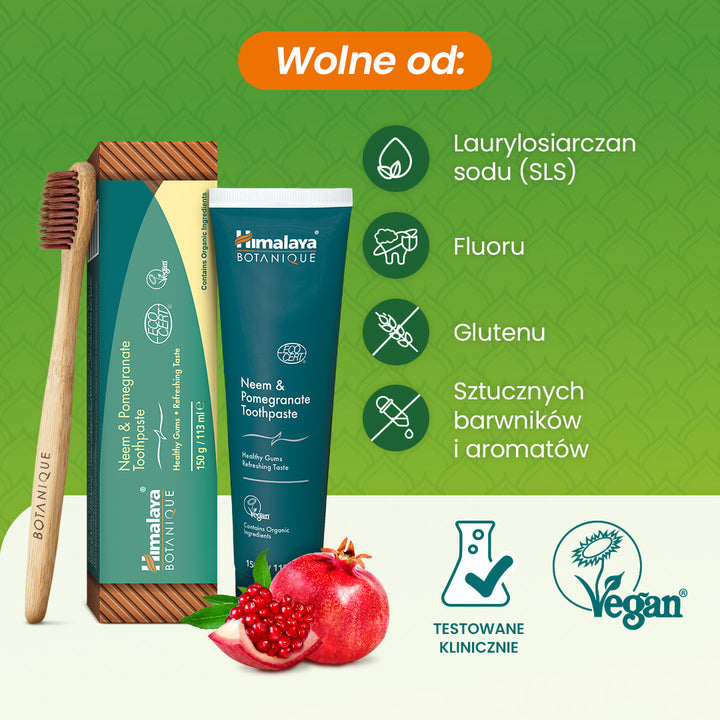 Himalaya Botanique Pasta do zębów Neem i Granat - 150 g