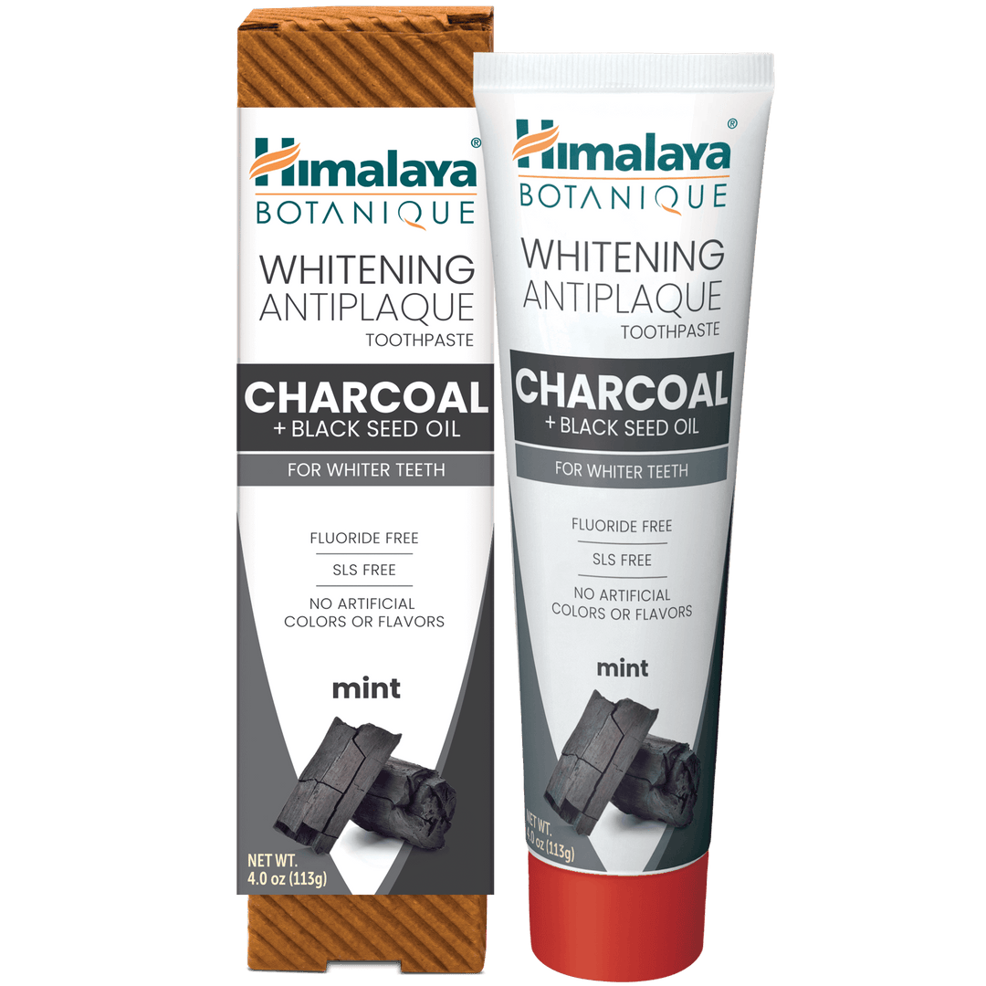 🎁 Himalaya Botanique Wybielająca pasta do zębów przeciw płytce nazębnej z Węglem Aktywnym i Olejem Z Czarnuszki (100% off)