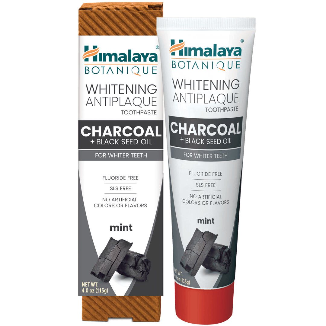 🎁 Himalaya Botanique Wybielająca pasta do zębów przeciw płytce nazębnej z Węglem Aktywnym i Olejem Z Czarnuszki (100% off)