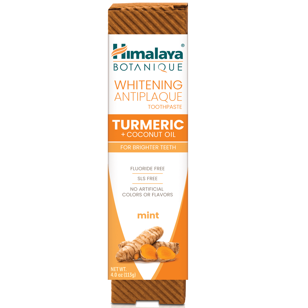 🎁 Himalaya Botanique Wybielająca pasta do zębów przeciw płytce nazębnej z Kurkumą i Olejem Kokosowym (100% off)
