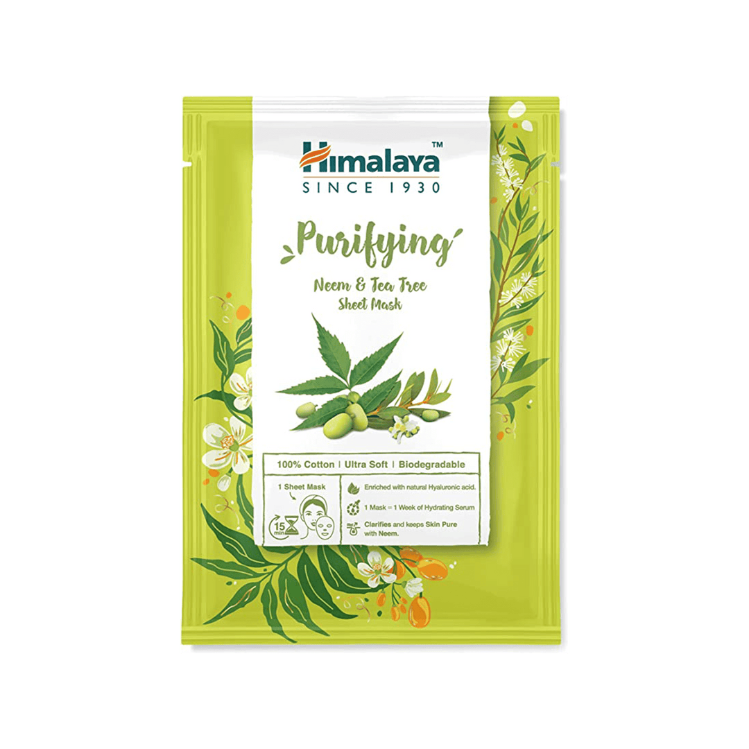 🎁 Oczyszczająca maska na tkaninie z neem i olejkiem z drzewa herbacianego (100% off)
