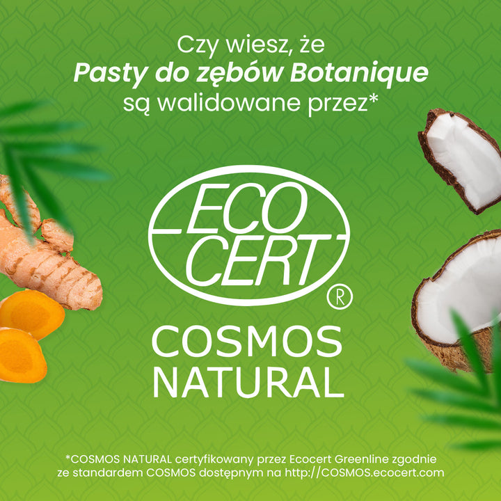 Himalaya Botanique Wybielająca pasta do zębów przeciw płytce nazębnej z Kurkumą i Olejem Kokosowym 75 ml