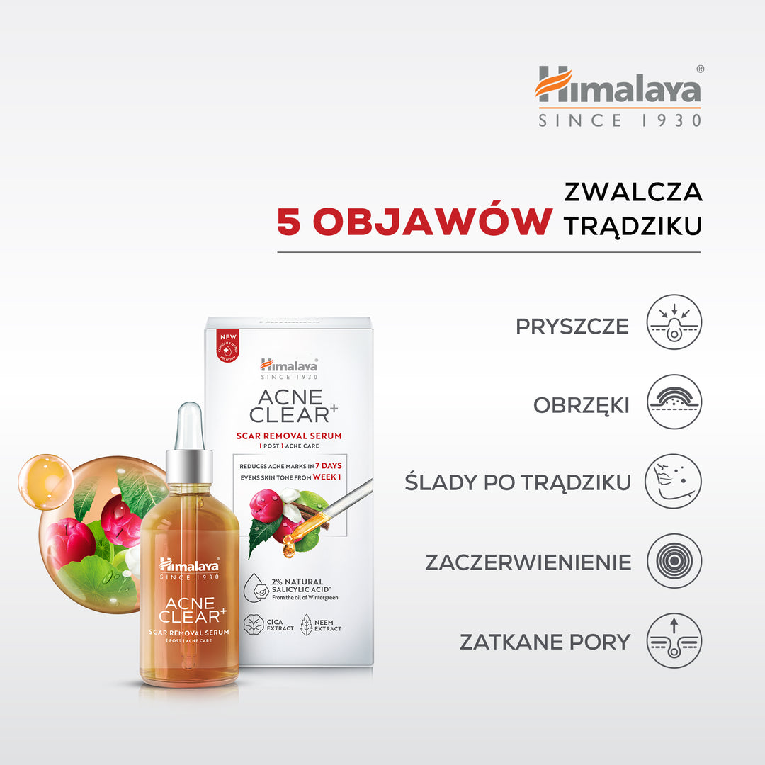 Himalaya Acne Clear+ Serum do usuwania blizn
