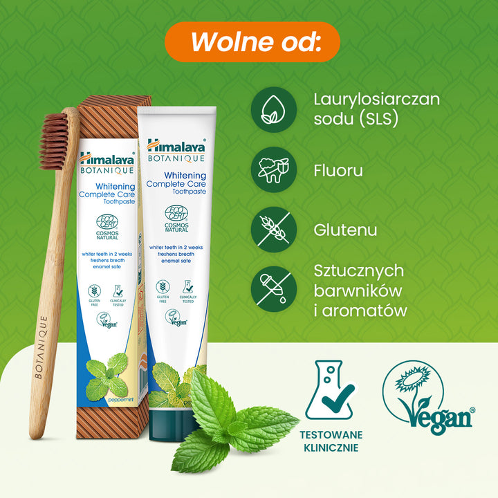 Himalaya Botanique Wybielająca pasta do zębów Complete Care - Mięta Pieprzowa 75 ml