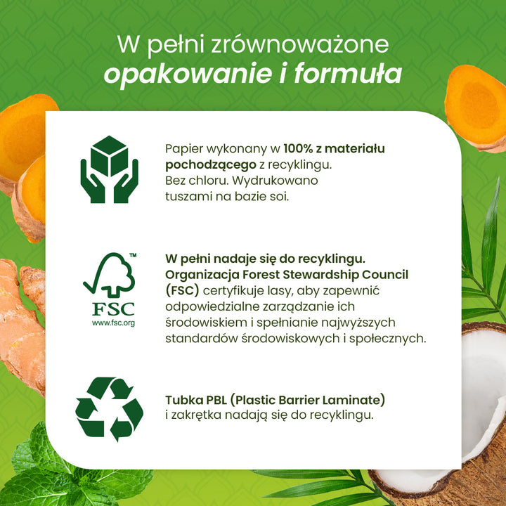 Himalaya Botanique Wybielająca pasta do zębów przeciw płytce nazębnej z Kurkumą i Olejem Kokosowym 75 ml