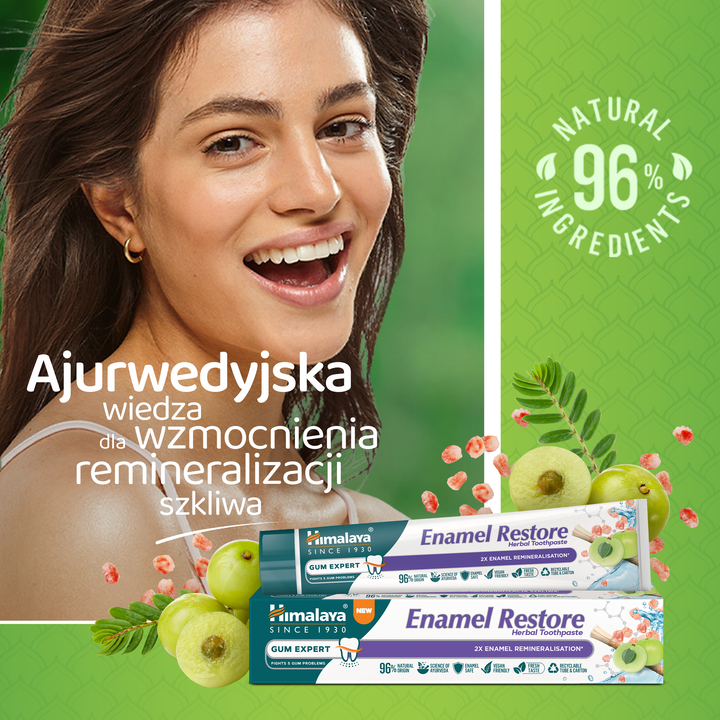 Himalaya Gum Expert Enamel Restore Ziołowa pasta do zębów - 75 ml