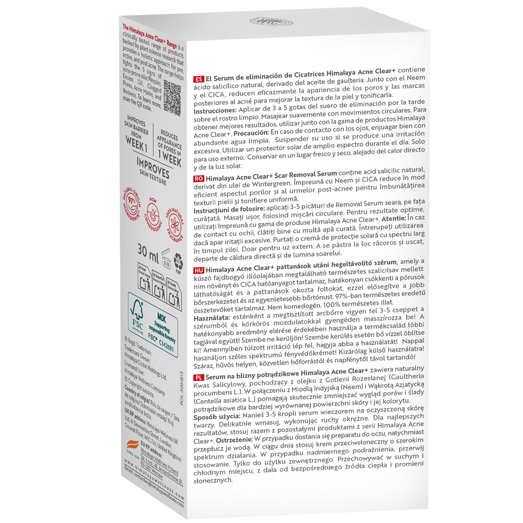 Himalaya Acne Clear+ Serum do usuwania blizn