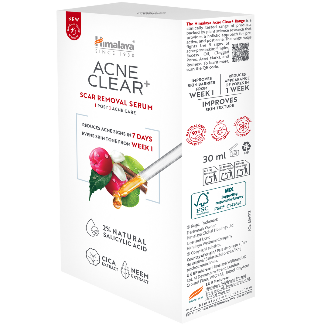 Himalaya Acne Clear+ Serum do usuwania blizn