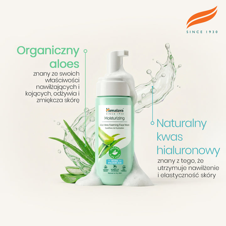 Himalaya Nawilżająca pianka do mycia twarzy z aloesem, 150 ml