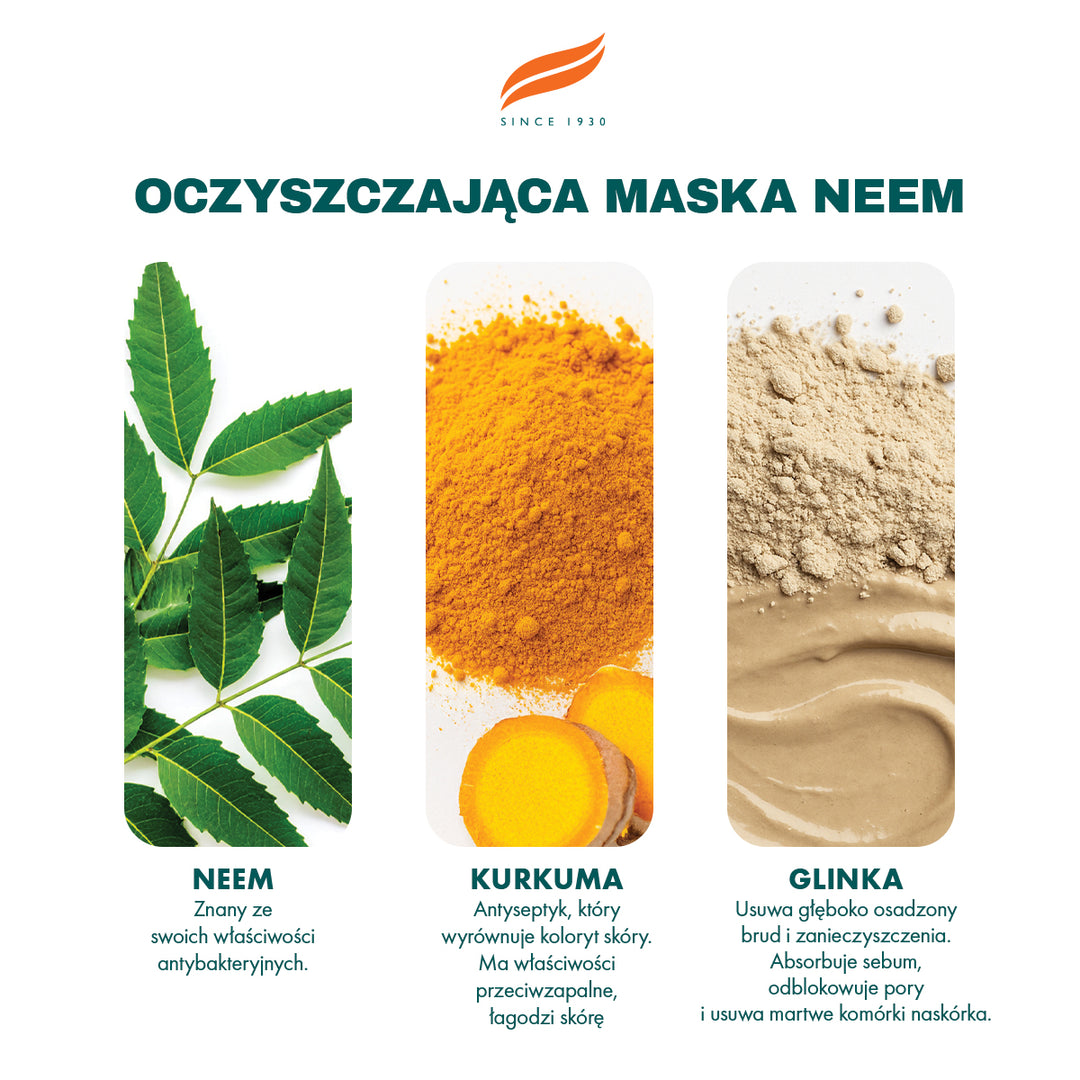 Oczyszczająca maska Neem