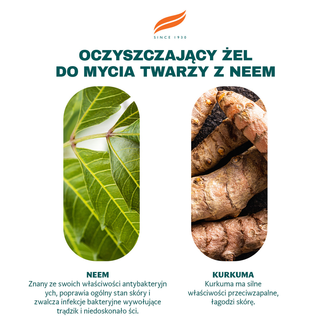 Oczyszczający żel do mycia twarzy Neem przeciw niedoskonałościom