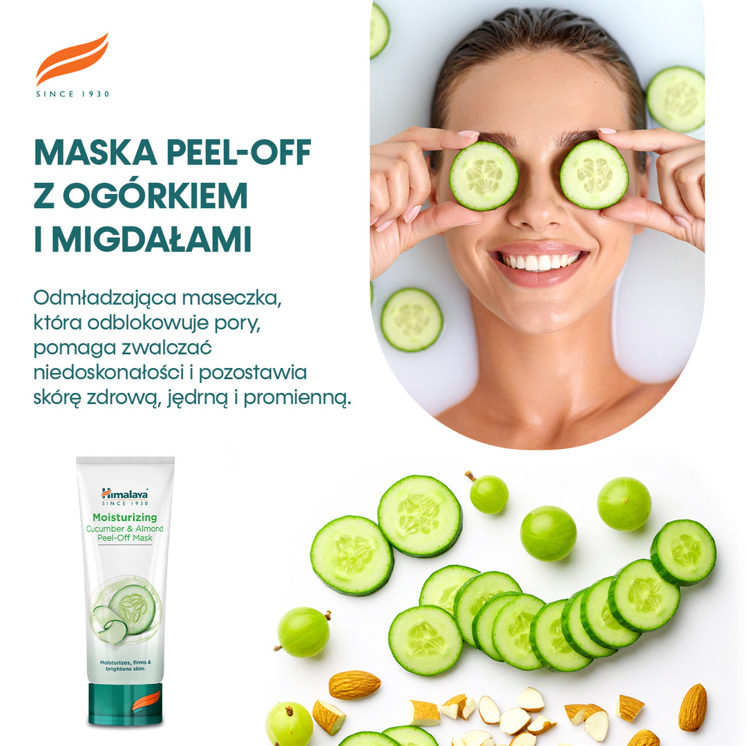 Nawilżająca maska Peel-off Ogórek i Migdał