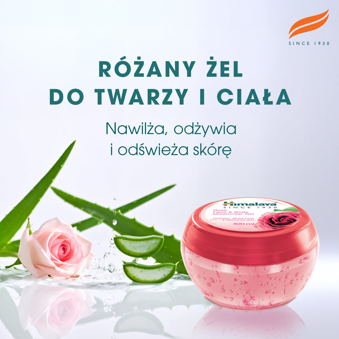 HIMALAYA RÓŻANY, NAWILŻAJĄYCY ŻEL DO TWARZY I CIAŁA 300ML