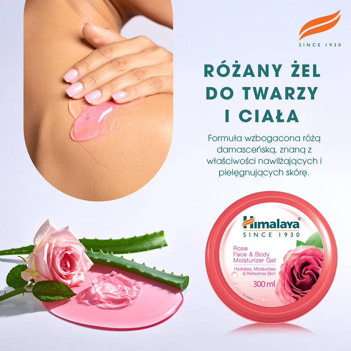 HIMALAYA RÓŻANY, NAWILŻAJĄYCY ŻEL DO TWARZY I CIAŁA 300ML