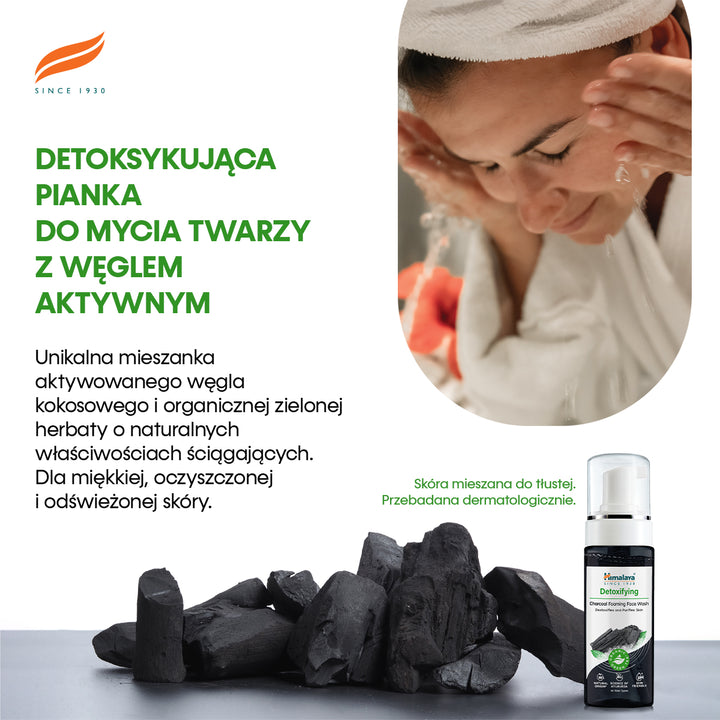 HIMALAYA DETOKSYKUJĄCA PIANKA DO MYCIA TWARZY Z WĘGLEM AKTYWNYM 150ML