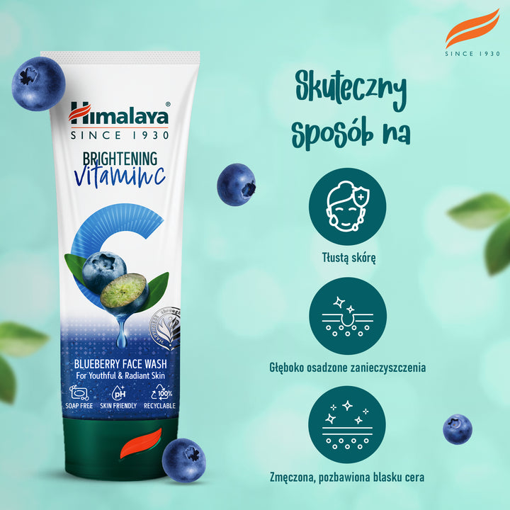 Himalaya Jagodowy Żel do mycia twarzy z Witaminą C - 100 ml