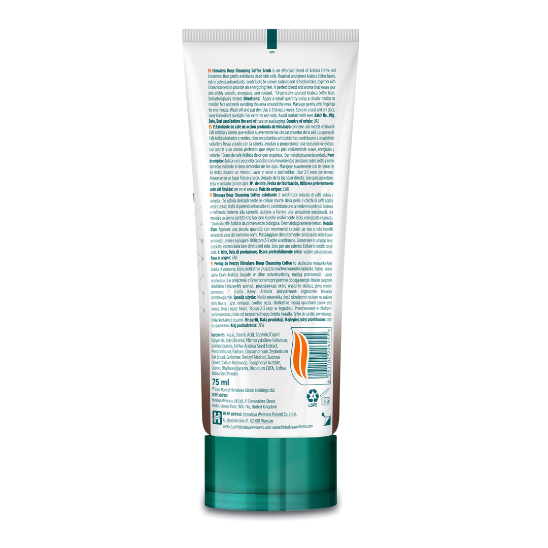 Himalaya Głęboko oczyszczający kawowy peeling do twarzy 75 ml