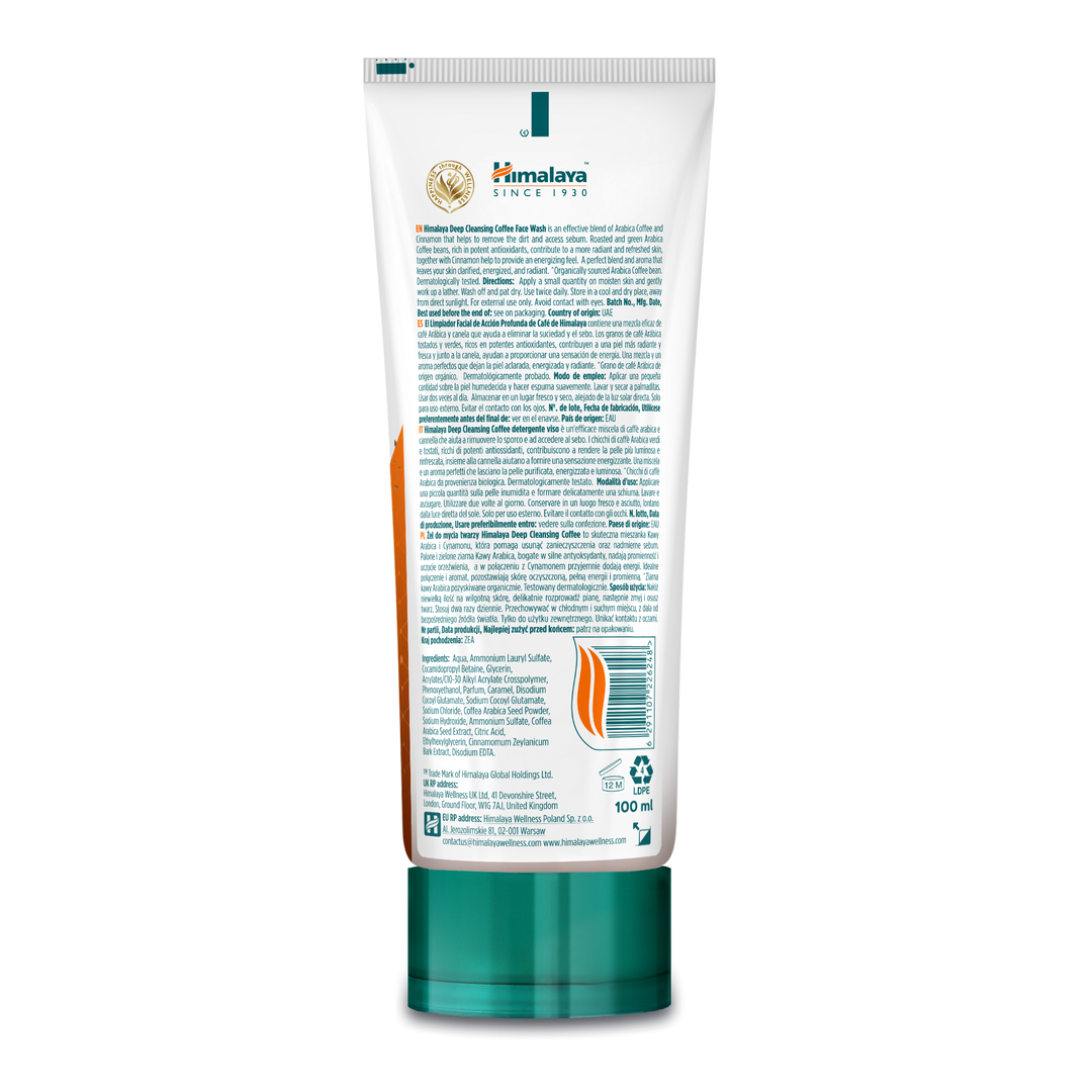 Himalaya Głęboko oczyszczający kawowy żel do mycia twarzy 100 ml