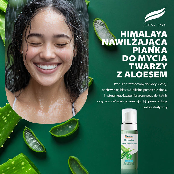 Himalaya Nawilżająca pianka do mycia twarzy z aloesem, 150 ml