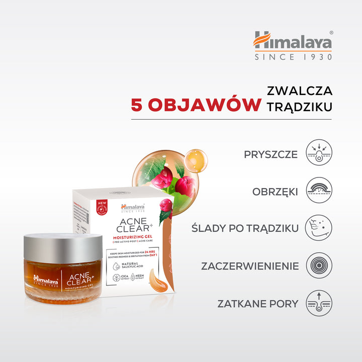 Himalaya Acne Clear+ Żel nawilżający
