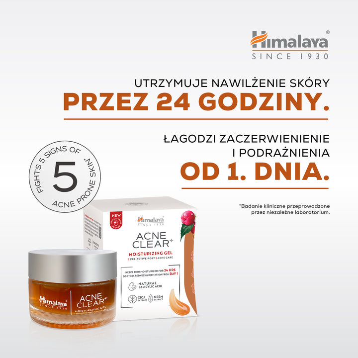 Himalaya Acne Clear+ Żel nawilżający
