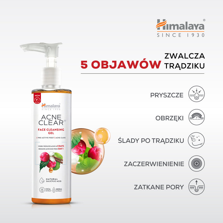 Himalaya Acne Clear+ Żel do mycia twarzy