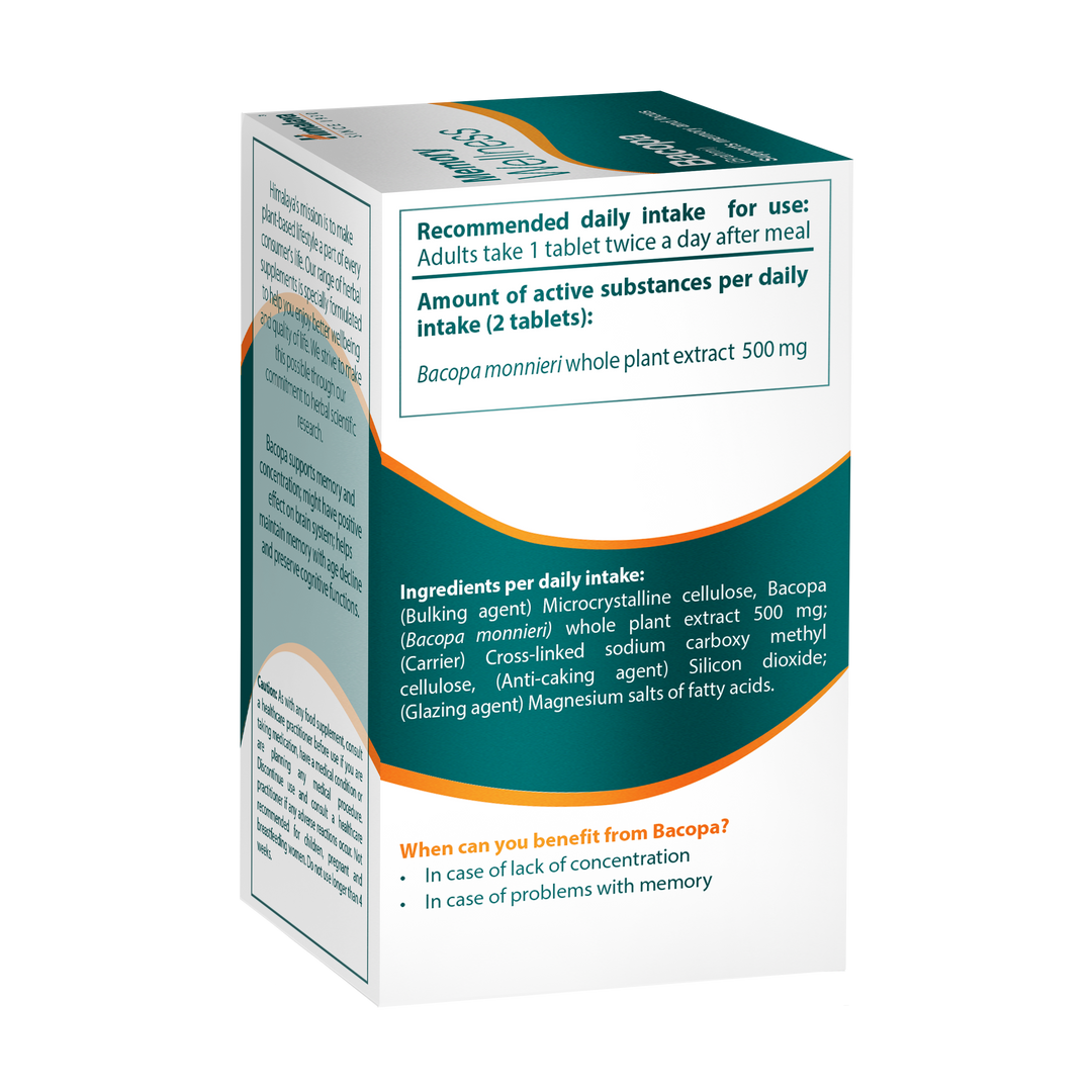 Himalaya Memory Wellness Bacopa (Brahmi) - 60 Tabletki