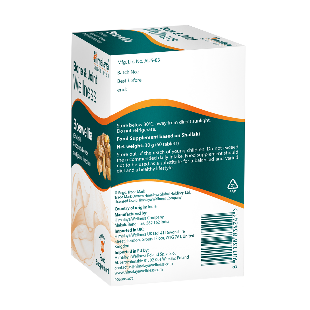 Himalaya Bone & Joint Wellness Boswellia - 60 Tabletki