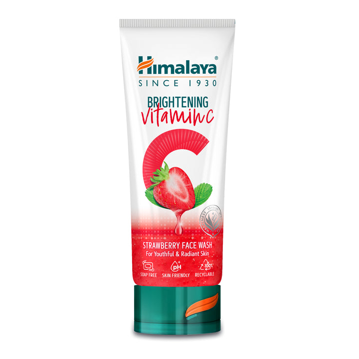 Himalaya rozjaśniający truskawkowy płyn do mycia twarzy z witaminą C