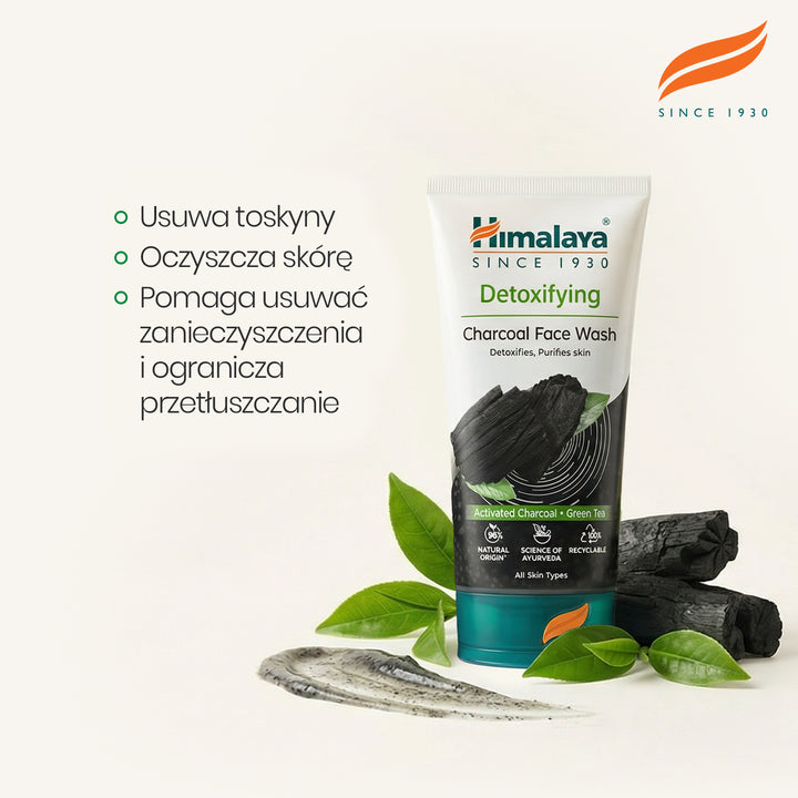 Detoksykujący Żel do Mycia Twarzy z Aktywnym Węglem i Zieloną Herbatą 150 ml