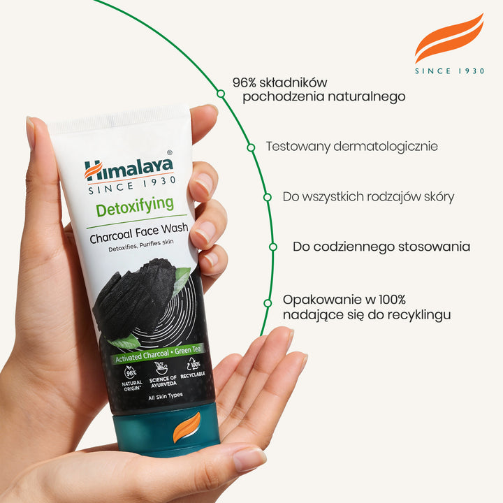 Detoksykujący Żel do Mycia Twarzy z Aktywnym Węglem i Zieloną Herbatą 150 ml