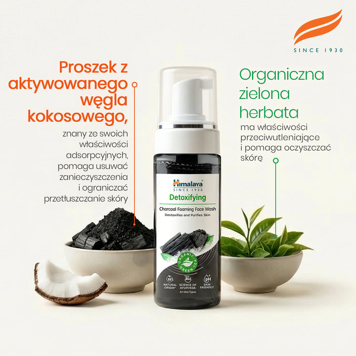 HIMALAYA DETOKSYKUJĄCA PIANKA DO MYCIA TWARZY Z WĘGLEM AKTYWNYM 150ML
