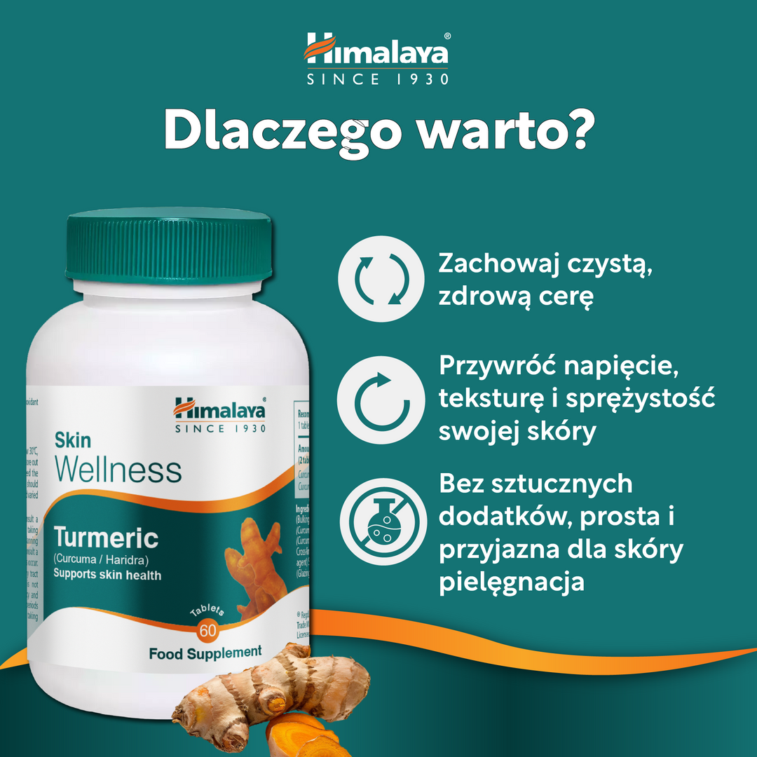 Himalaya Skin Wellness Kurkuma  - 60 Tabletki