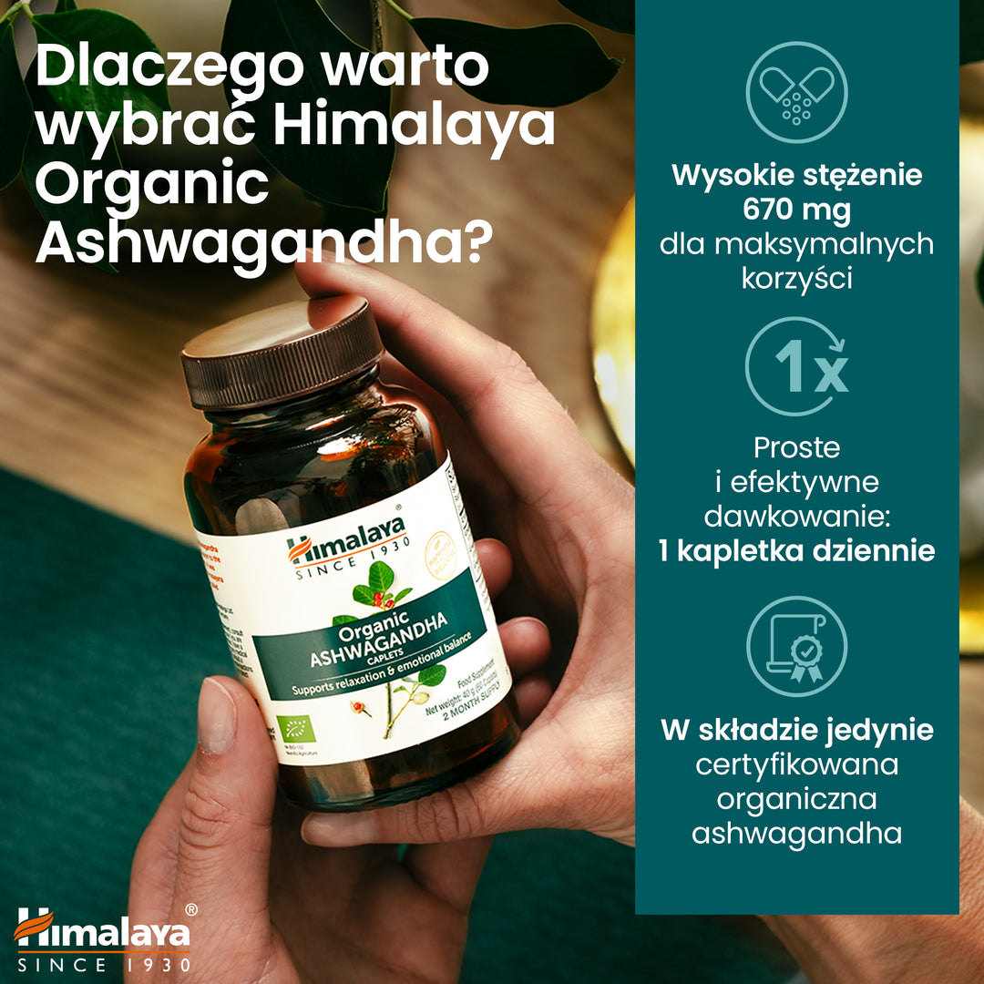 Himalaya Organic Ashwagandha (Indian Ginseng) 60 tabletek
