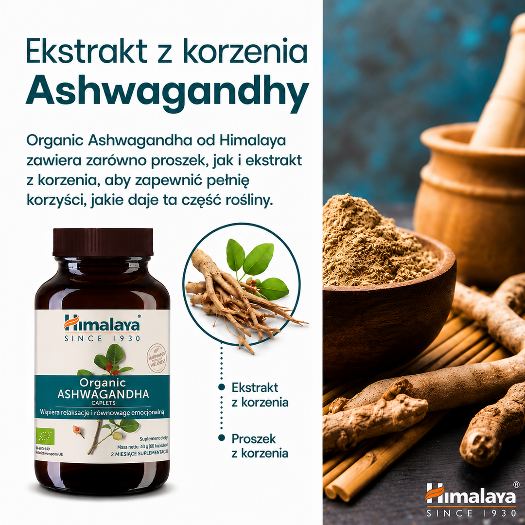 Himalaya Organic Ashwagandha (Indian Ginseng) 60 tabletek