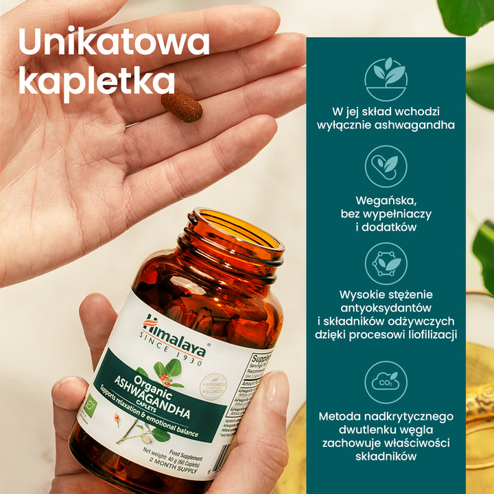 Himalaya Organic Ashwagandha (Indian Ginseng) 60 tabletek