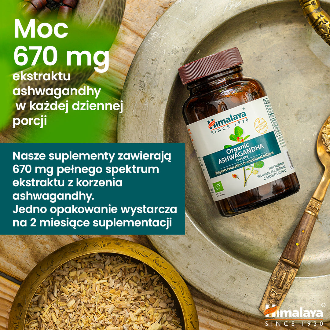 Himalaya Organic Ashwagandha (Indian Ginseng) 60 tabletek