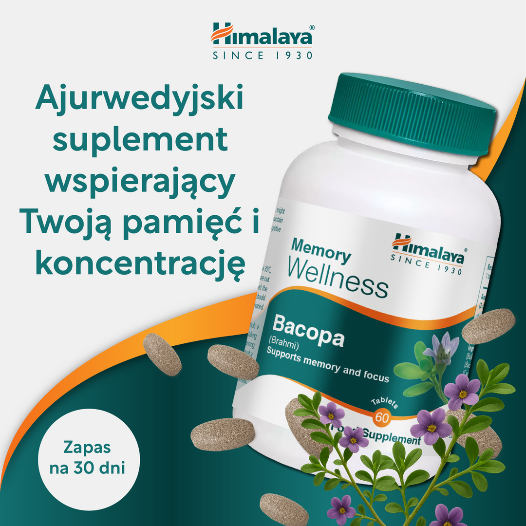 Himalaya Memory Wellness Bacopa (Brahmi) - 60 tabletek