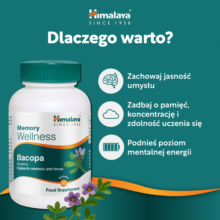 Himalaya Memory Wellness Bacopa (Brahmi) - 60 tabletek
