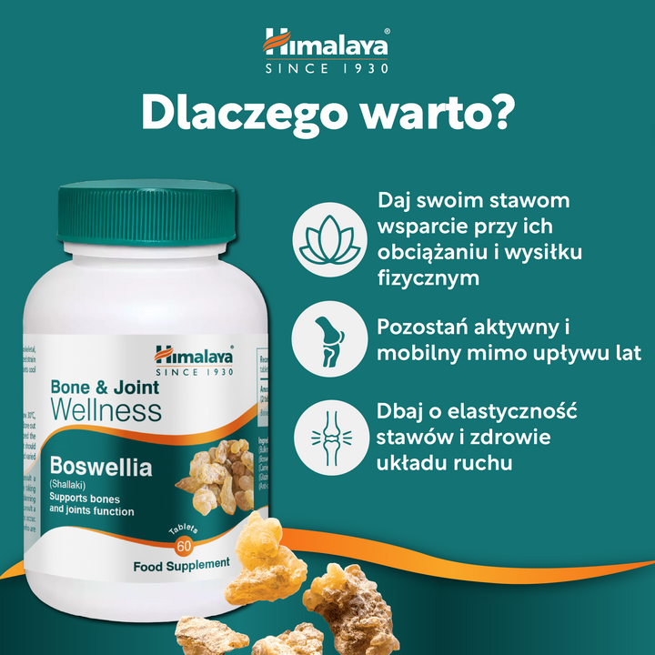 Himalaya Bone &amp; Joint Wellness Boswellia - 60 tabletek