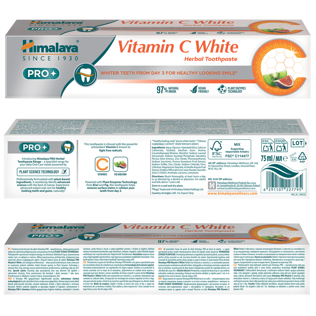 Himalaya PRO Vitamin C White Wybielająca pasta do zębów