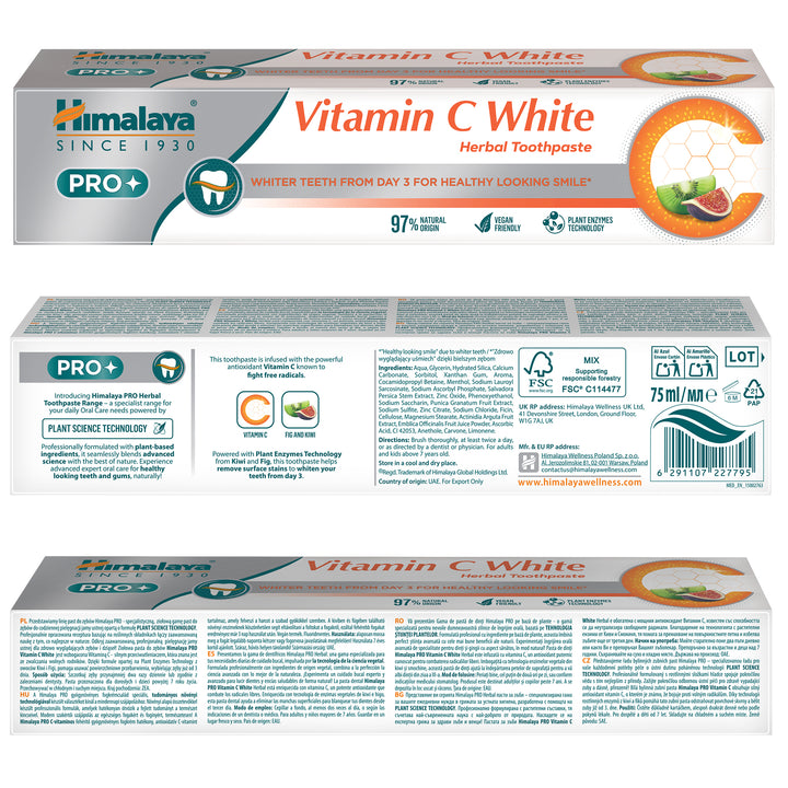 Himalaya PRO Vitamin C White Wybielająca pasta do zębów