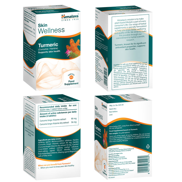 Himalaya Skin Wellness Kurkuma  - 60 Tabletki